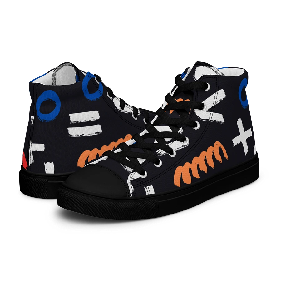 Geometry Men's High Top Canvas Shoes product image (12)