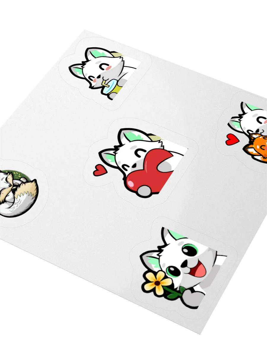 Fox emotes Cut Sticker Set product image (7)