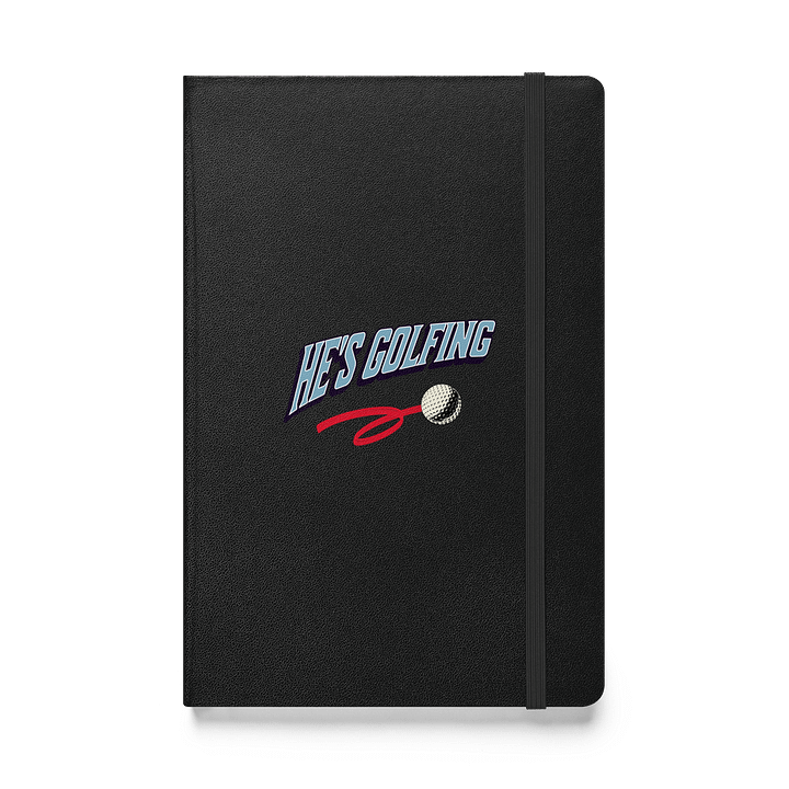 Hes Golfing Swing into Creativity Hardcover Notebook product image (1)