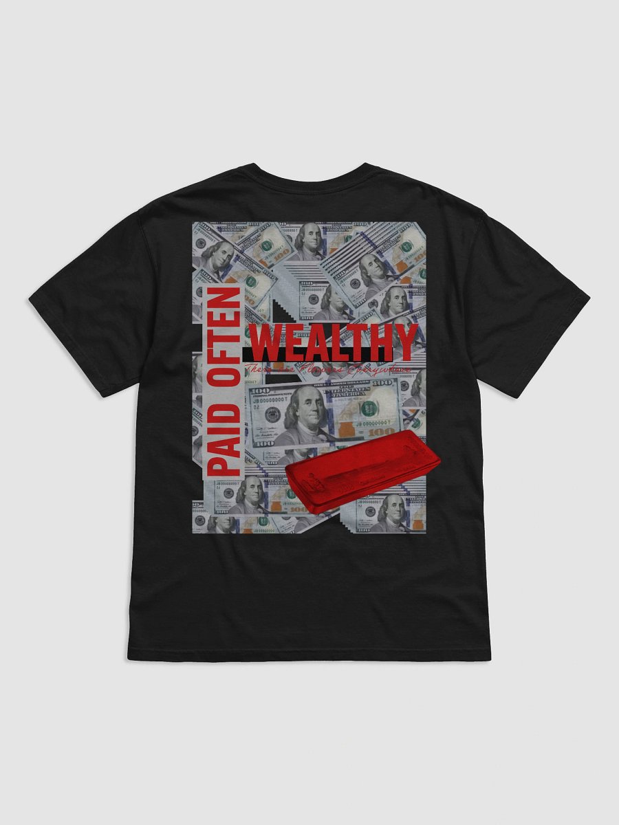 Excellent delivery Red STAMPED bar Wealthy and Paid Often T-Shirt product image (15)