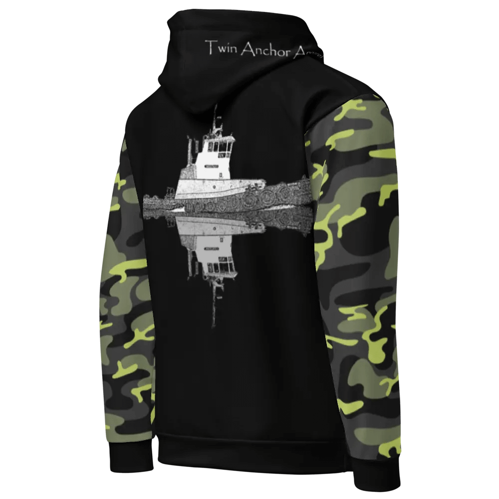 Camouflage & Black Westrac tug Hoodie product image (8)