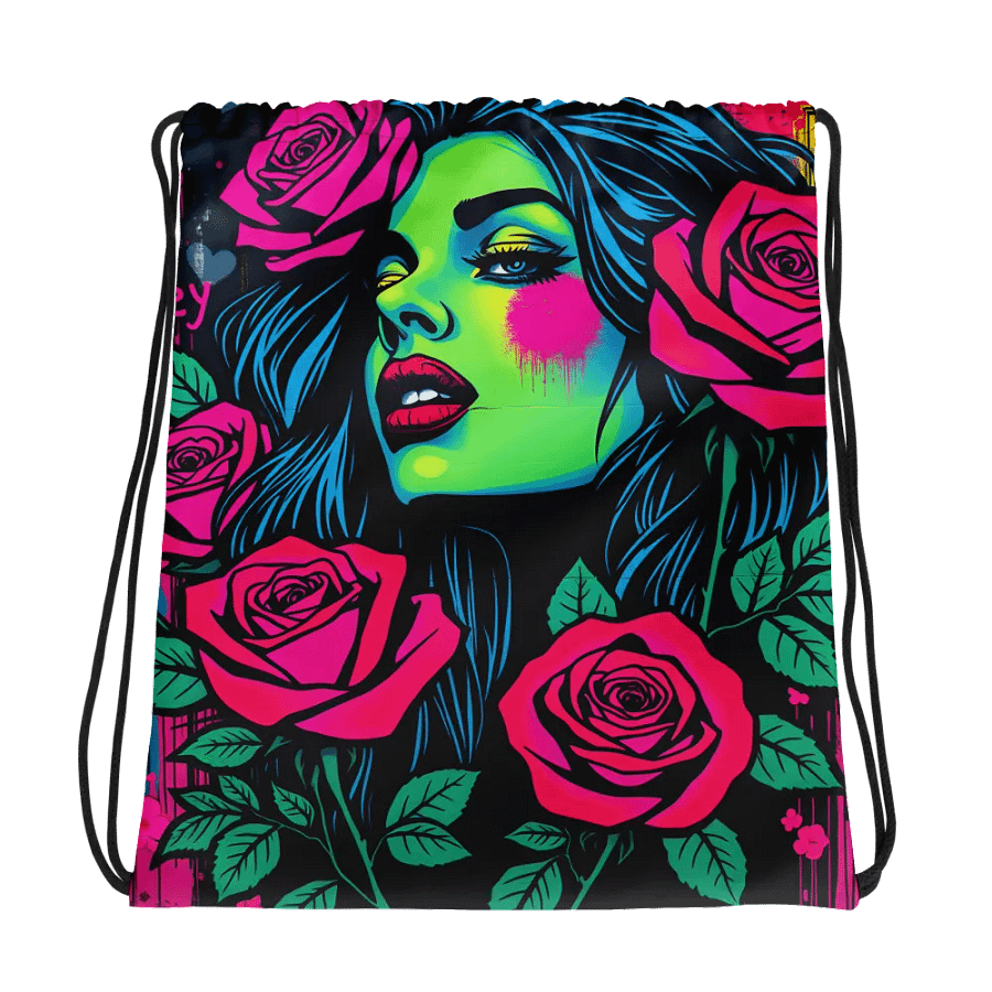 Graffiti Goddess Drawstring Bag product image (1)