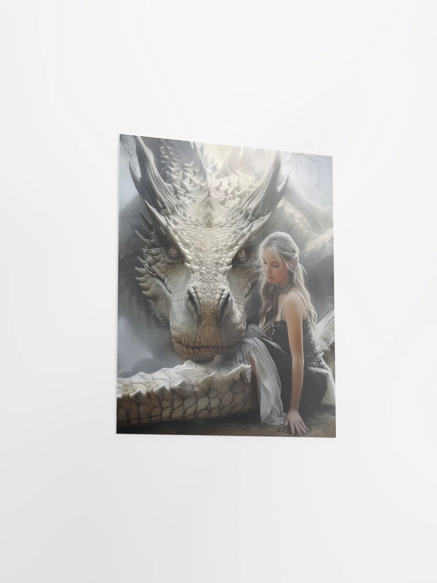 Girl with her white dragon - Poster product image (18)