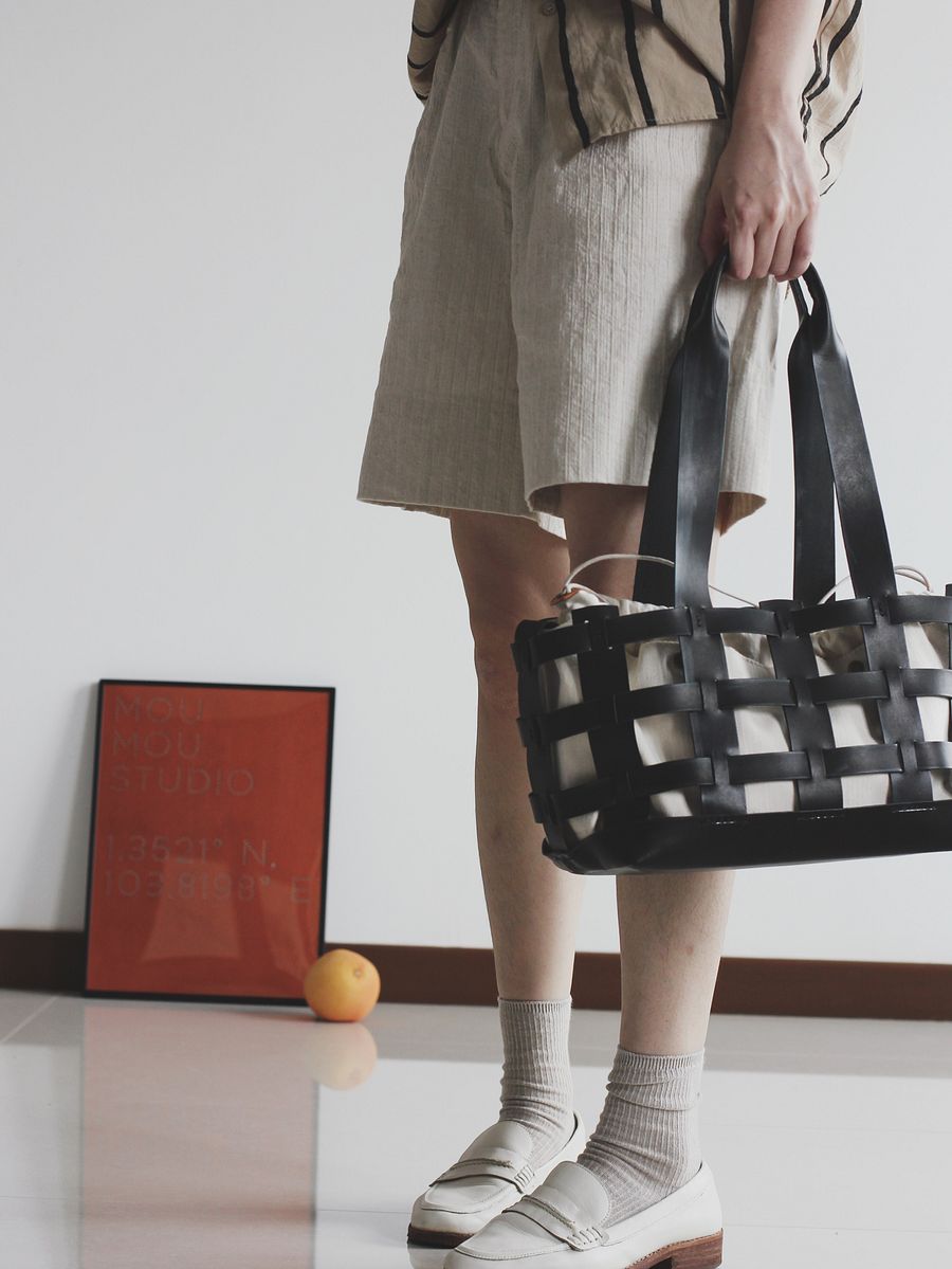 Vegetable Tanned Leather Caged Tote Bag - Large product image (3)