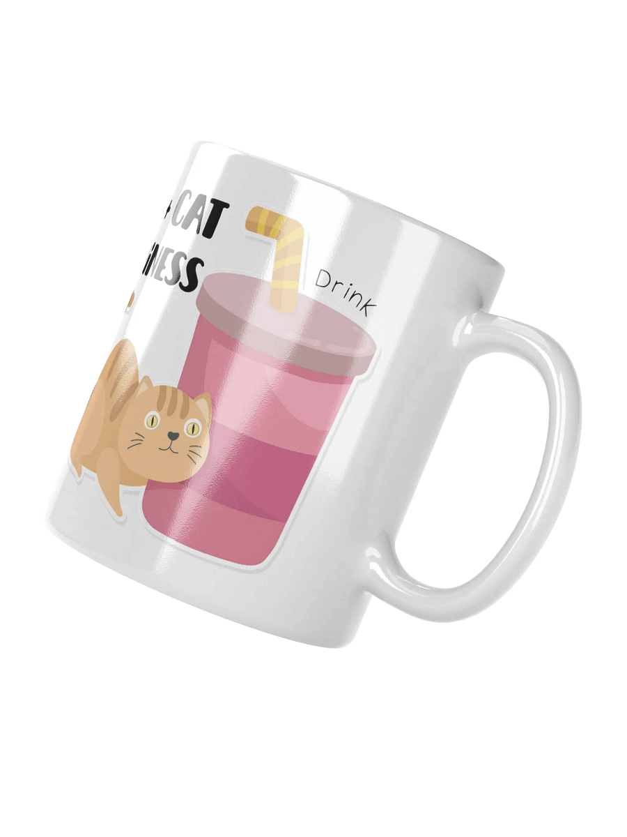 Food + Cat White Glossy Mug product image (4)