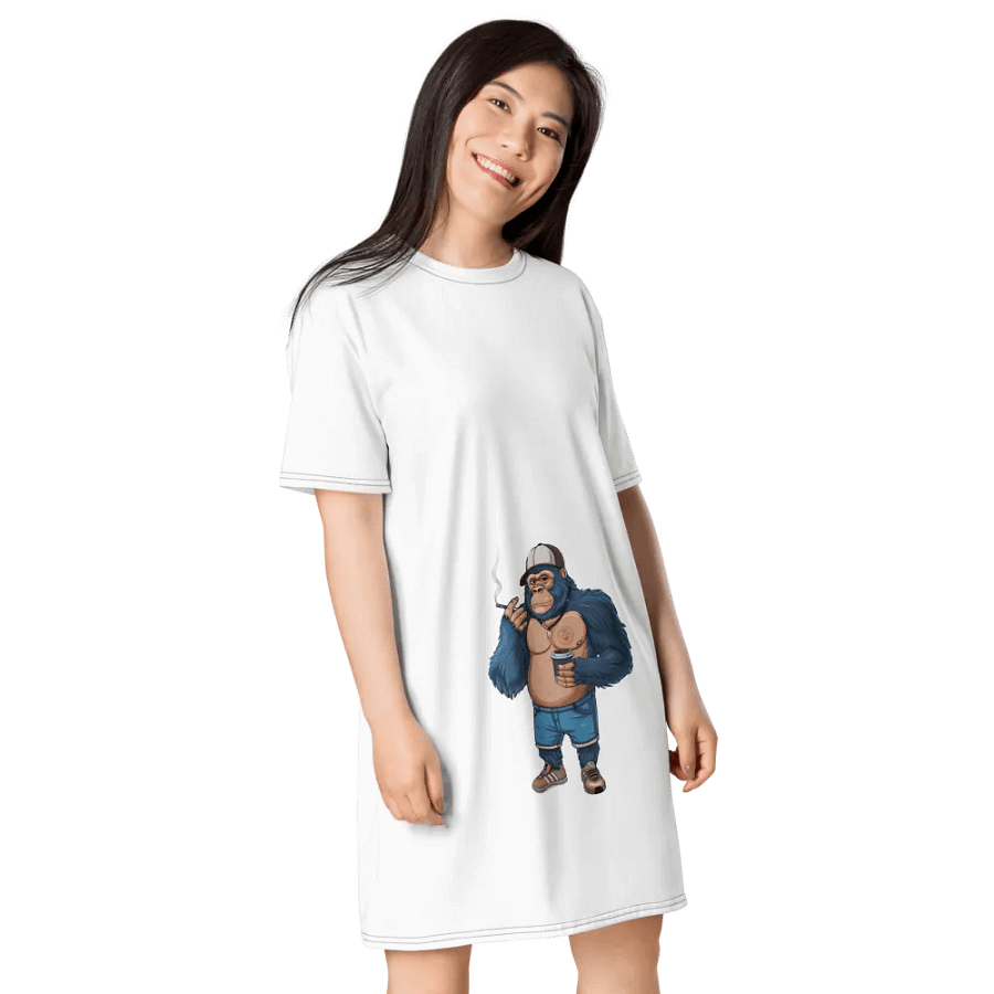 Blue Gorilla T-Shirt Dress product image (4)