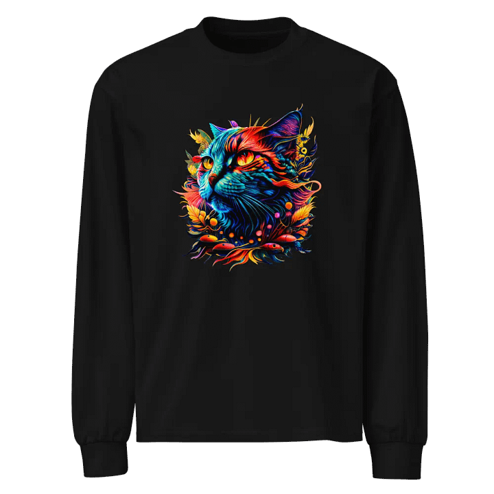 [Trippy Cat] Unisex Premium Heavyweight Long Sleeve Shirt product image (1)