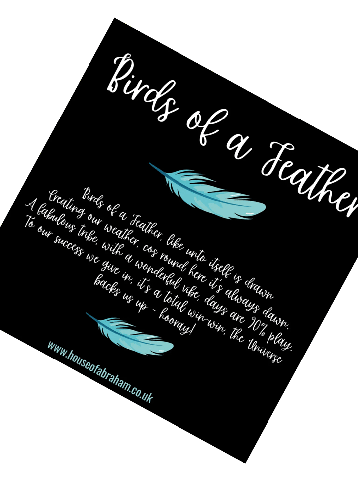 Birds of A Feather - White on Black Sticker product image (2)