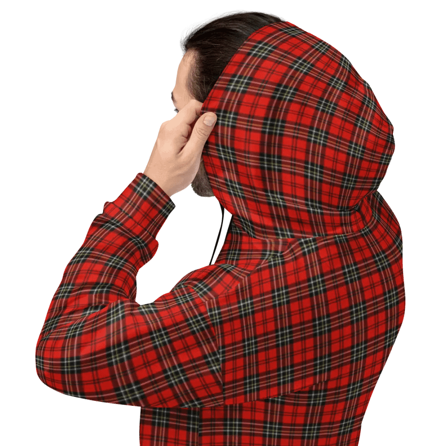 Red Vintage Plaid Hoodie product image (8)