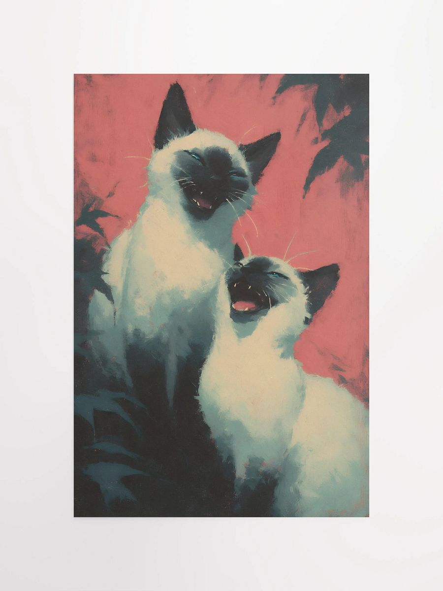 Laughing Siamese Cats Matte Poster product image (8)