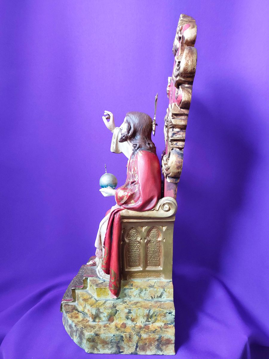 Sagrado Coração de Jesus arte Deco, Estátua Jesus Cristo Sentado, presente família, estátua religiosa product image (6)