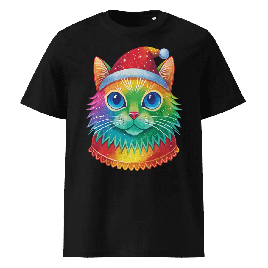 Whimsical Cat Christmas Tee product image (1)
