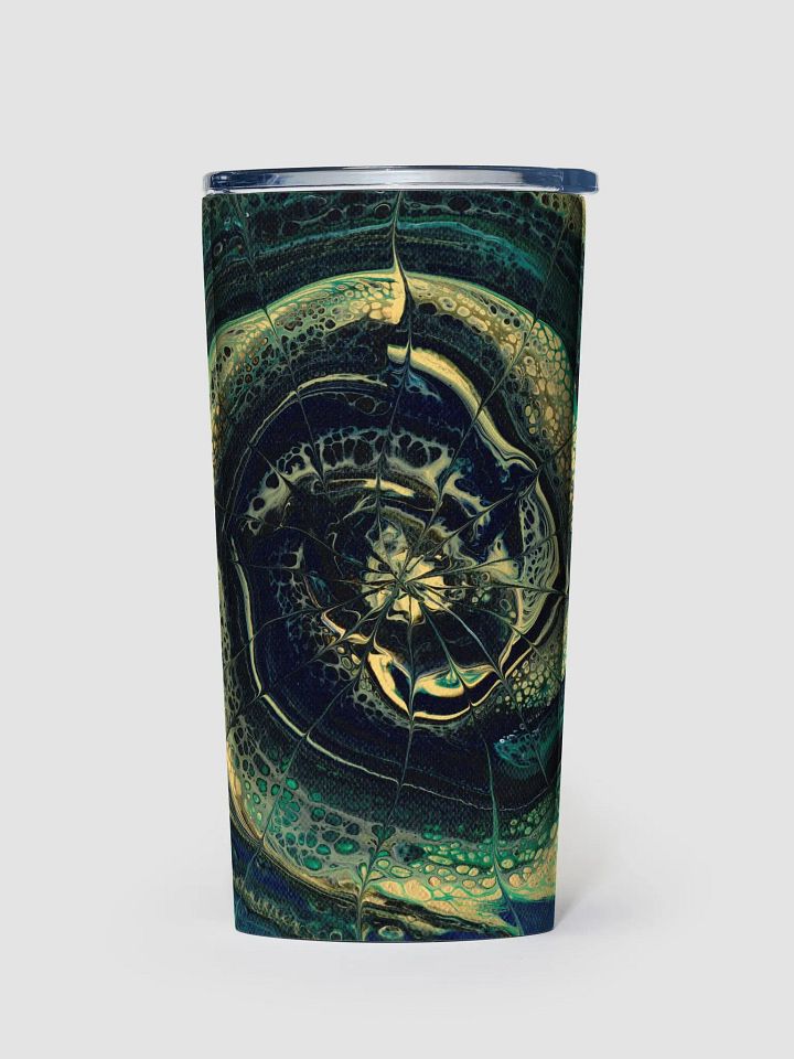 Midnight Halo - Abstract Acrylic Ring Pour, 20oz Stainless Steel Tumbler product image (1)