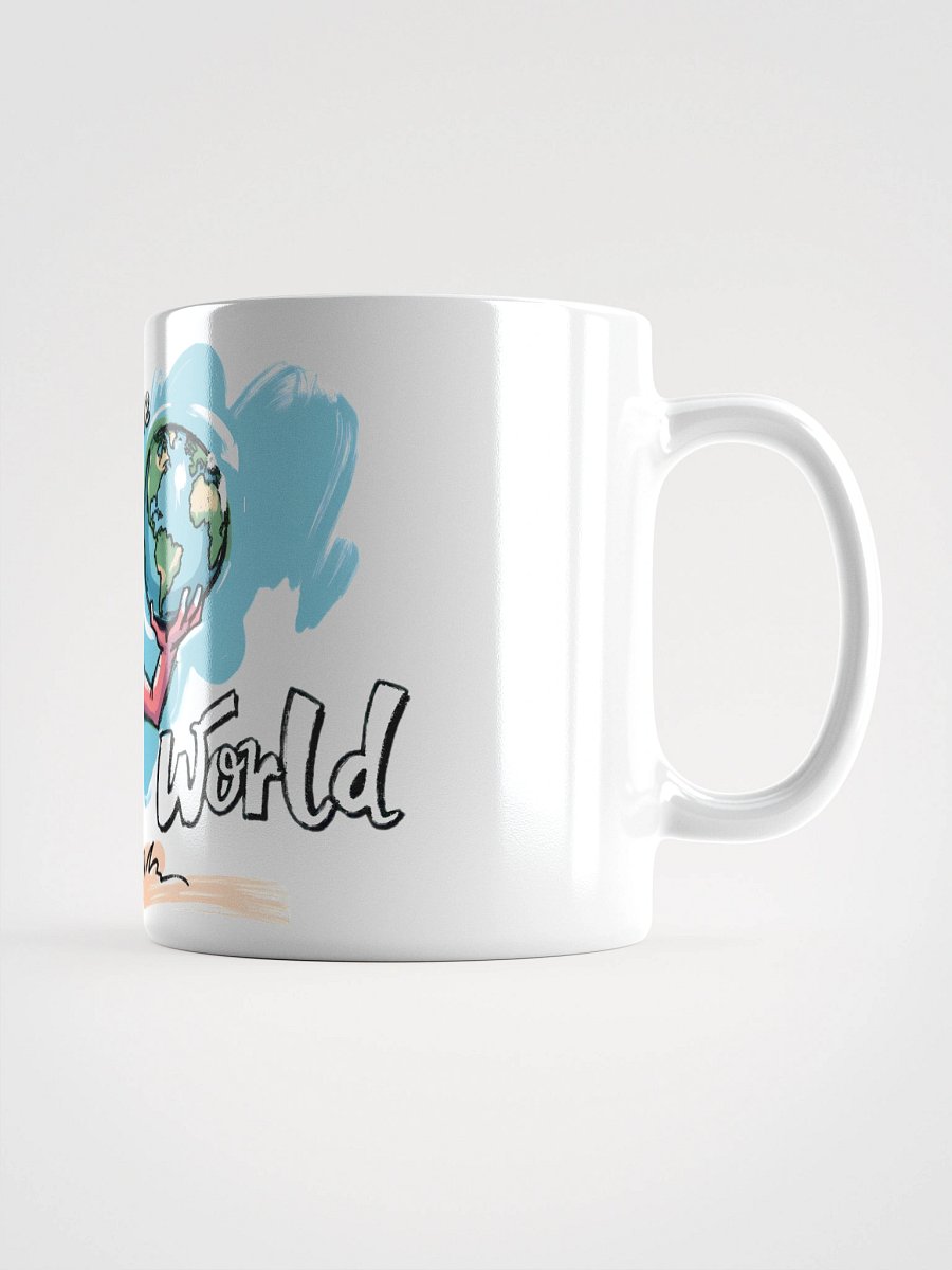 Playful Monster Spins the World: Cartoon Fun Glossy Mug product image (3)