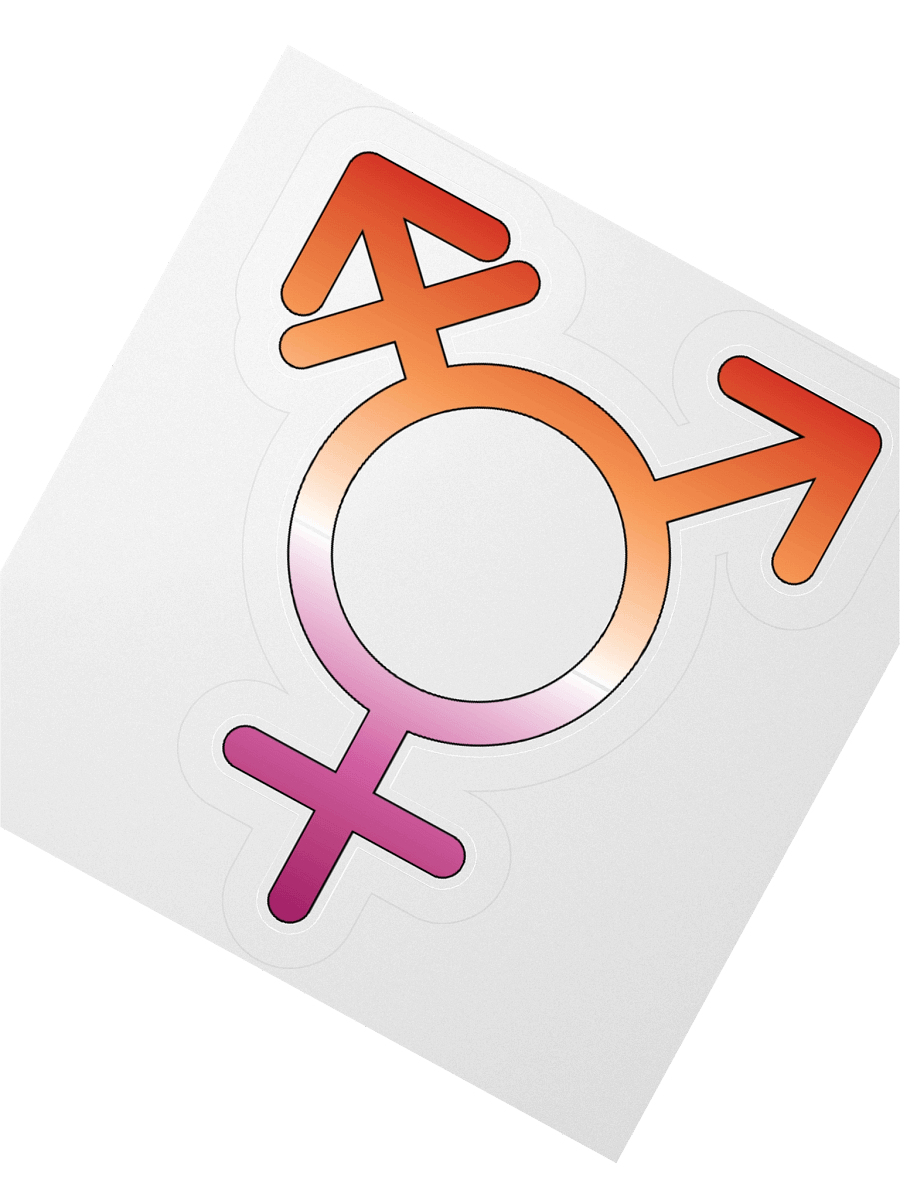 Lesbian Transgender Symbol Sticker product image (4)