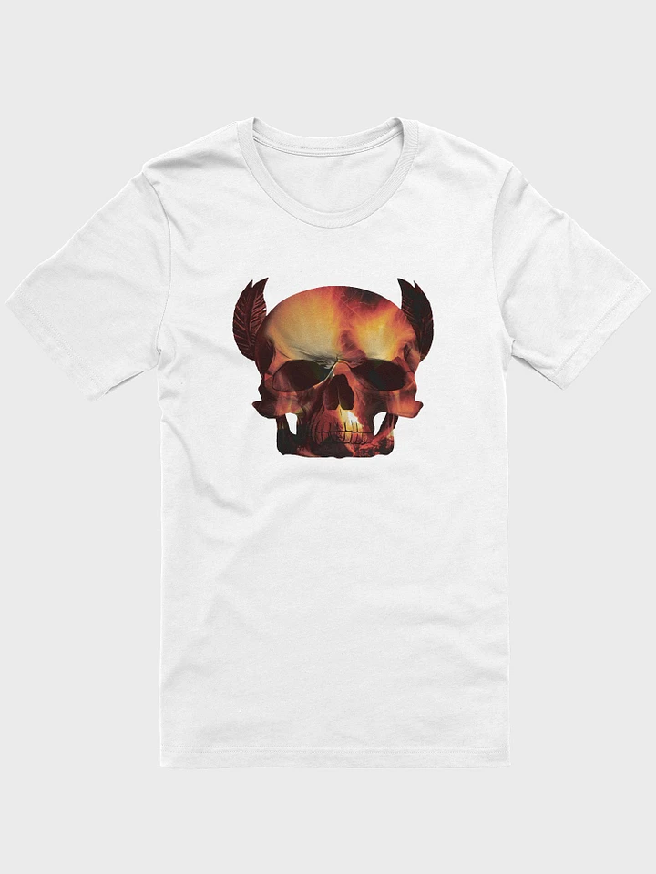 Skull with Fire Inside Skull, skulls, skull art design, skeleton, skull and bones, scary, skull tattoo, artistic skull, human skull, dark skull, bones, Halloween product image (1)