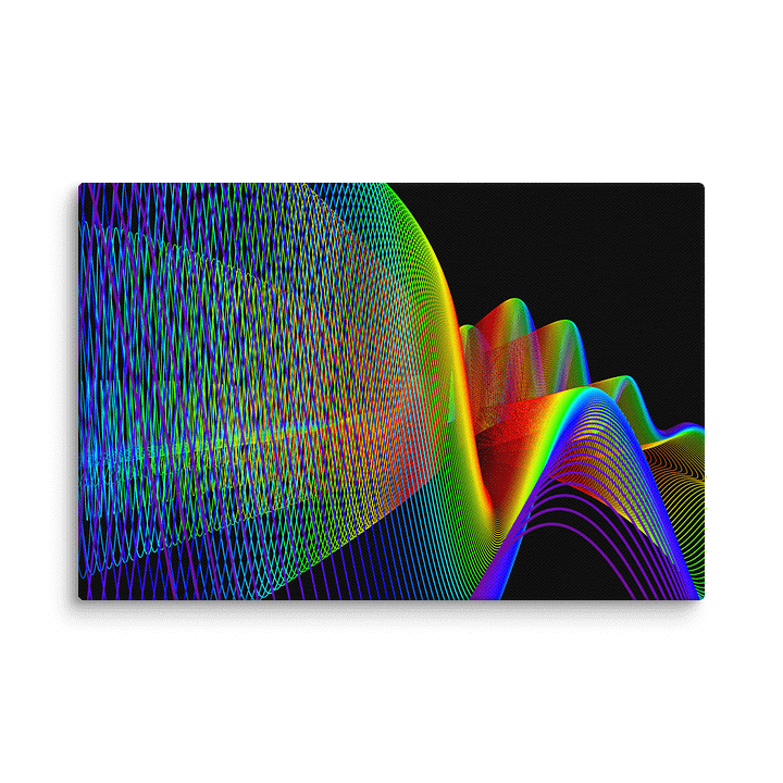 Sparse Spectral Spaceport Tau - Diffraction Curves Physics Art Canvas Print product image (1)