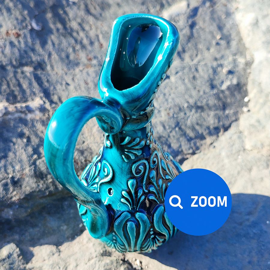 Handcrafted Ceramic Olive Oil Jug – Small Artisanal Oil Dispenser for Kitchen & Dining product image (6)