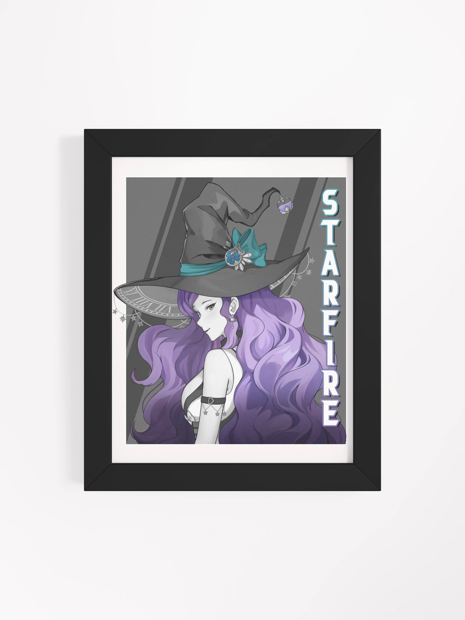 "Monochrome" Constellation Sorceress Starfire Framed Matte Poster product image (8)