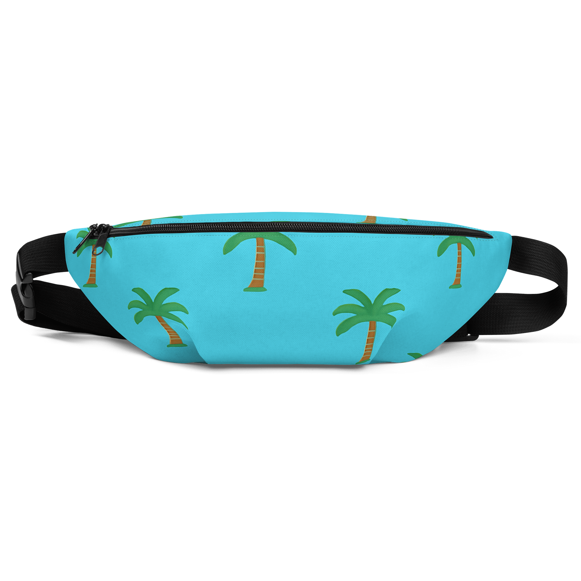 Tropical Palm Trees Blue Fanny Pack (Waist Bag) product image (1)