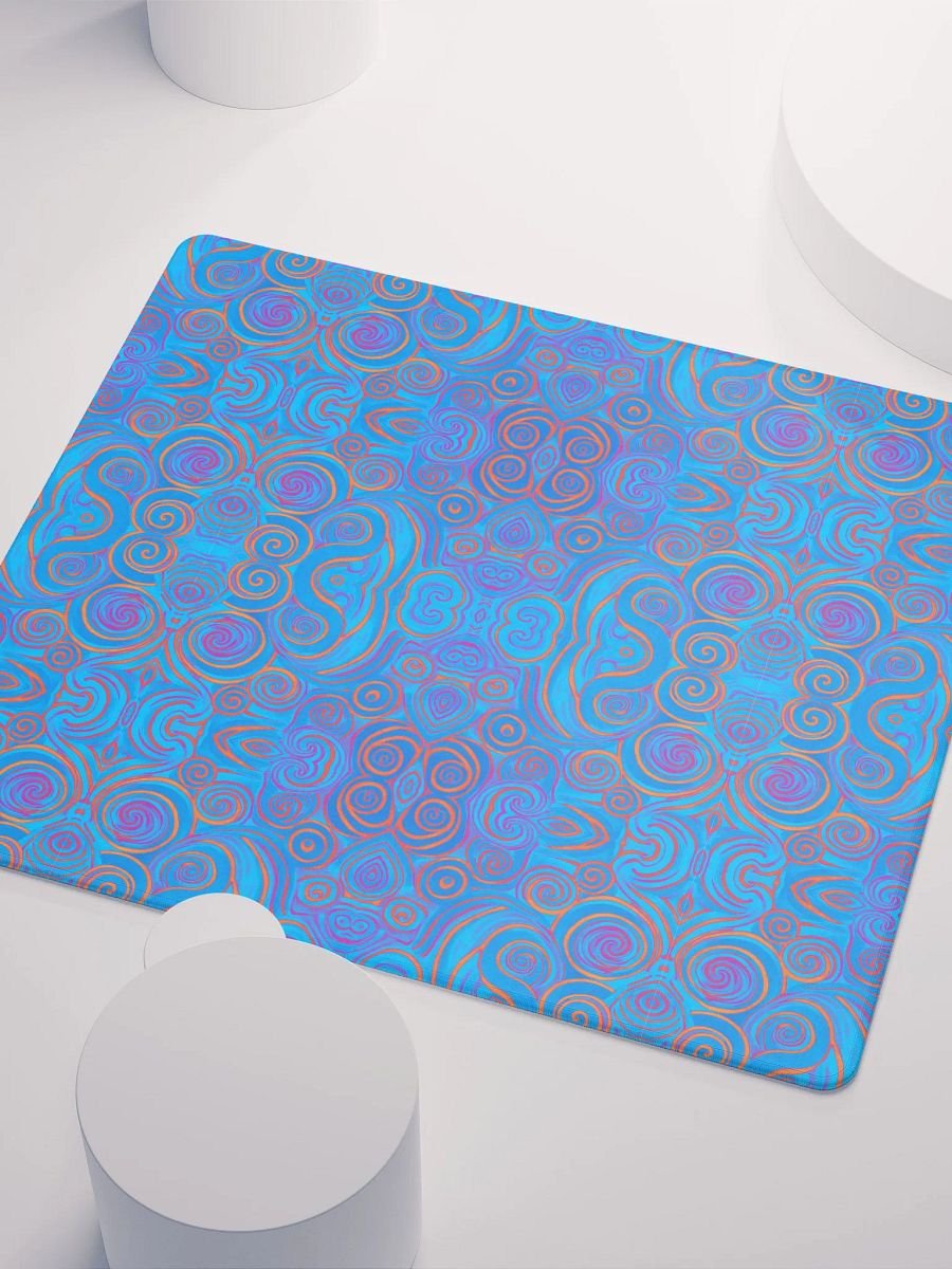 Funky Blue Dreams Liquid Tie-Dye Gaming Mouse Pad product image (4)
