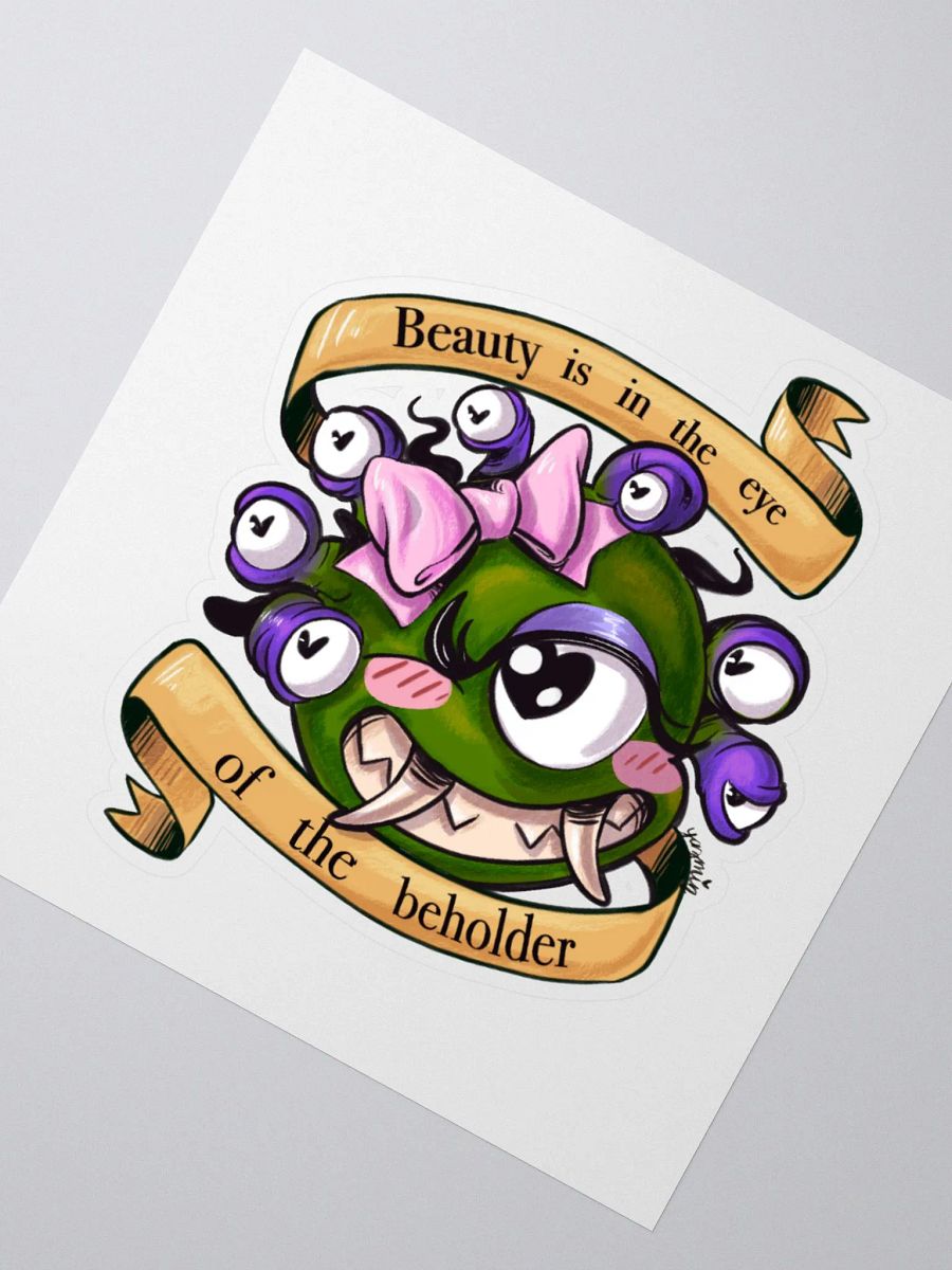 Beholder Beauty Sticker - Fantasy Creature Illustration Decal product image (2)