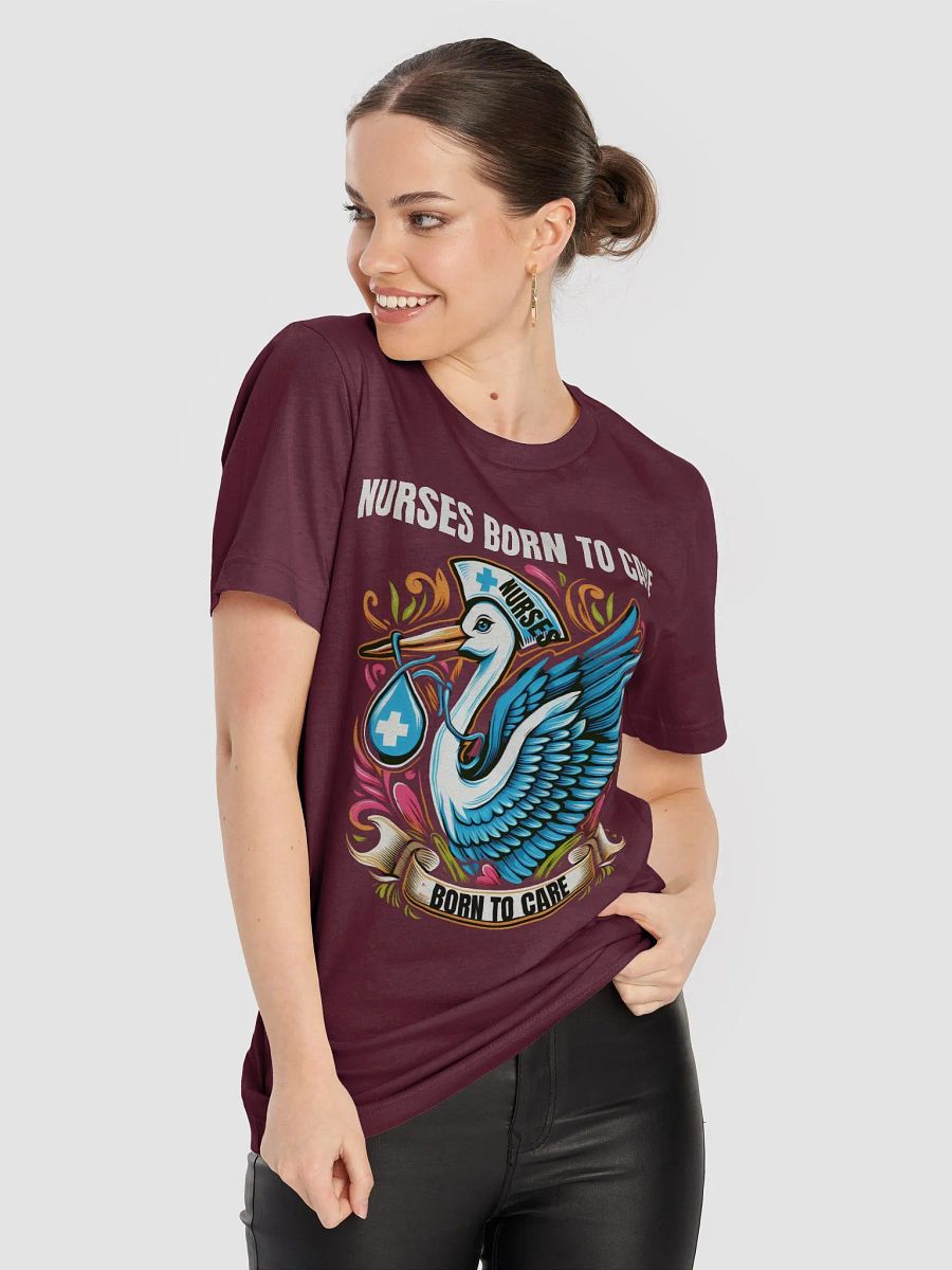 Nurse's Stork Born to Care T-Shirt product image (86)