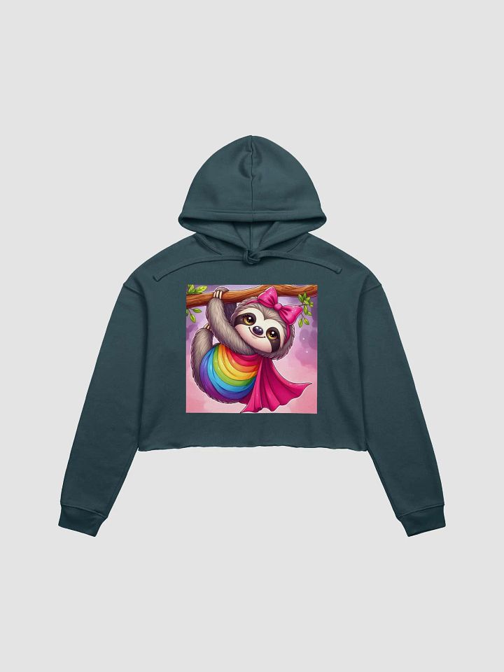 Pris-Sleepy Socialist Bella+Canvas Fleece Crop Hoodie product image (1)