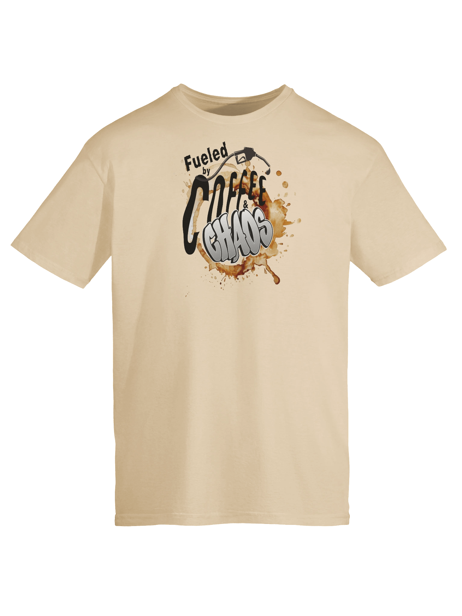 “Fueled by Coffee & Chaos” Graffiti Unisex Softstyle Tee product image (3)