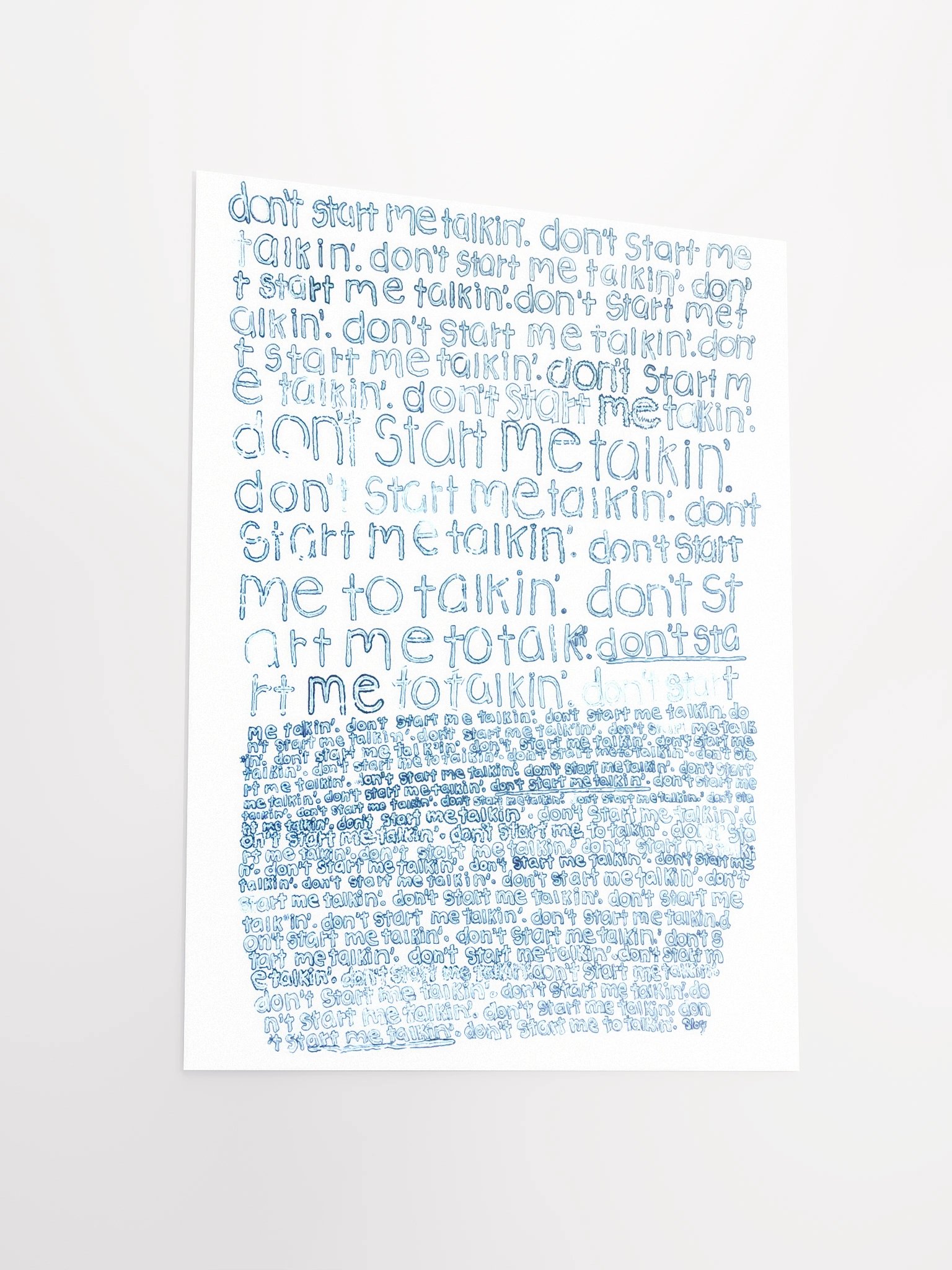 Don't Start Me Talking Poster product image (6)
