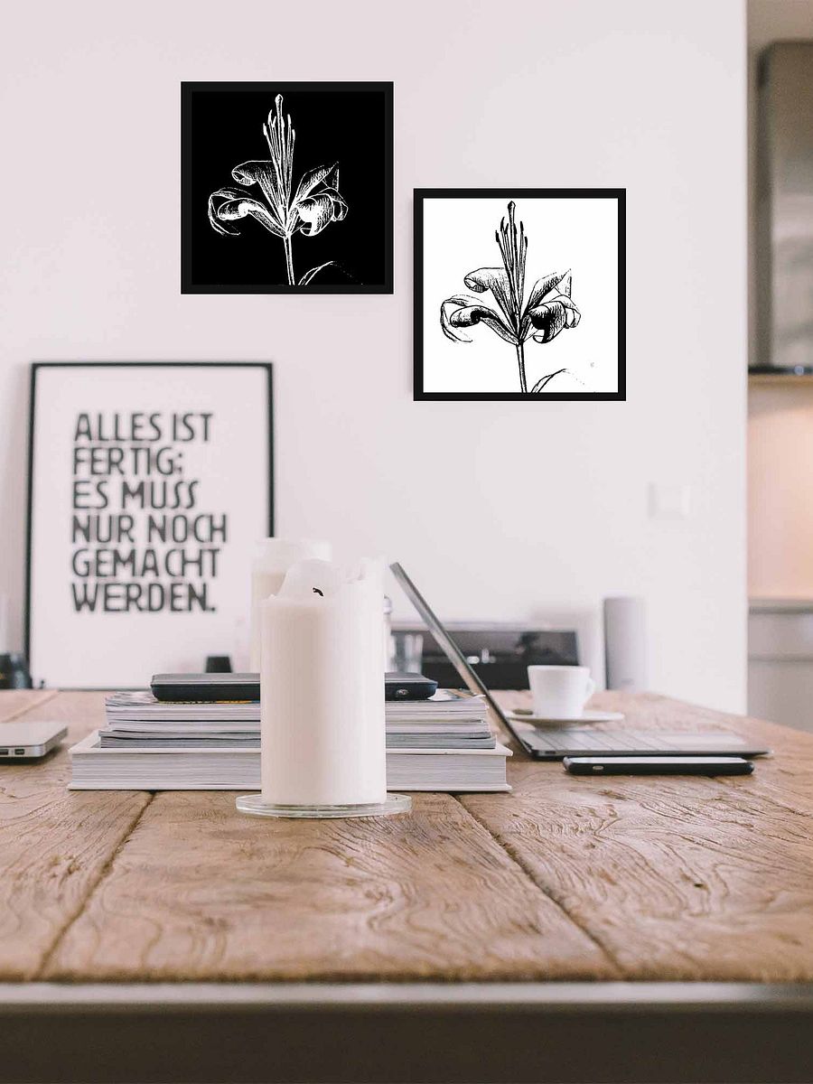 Lily Bloom Canvas Art - Fine Flower Dark product image (3)