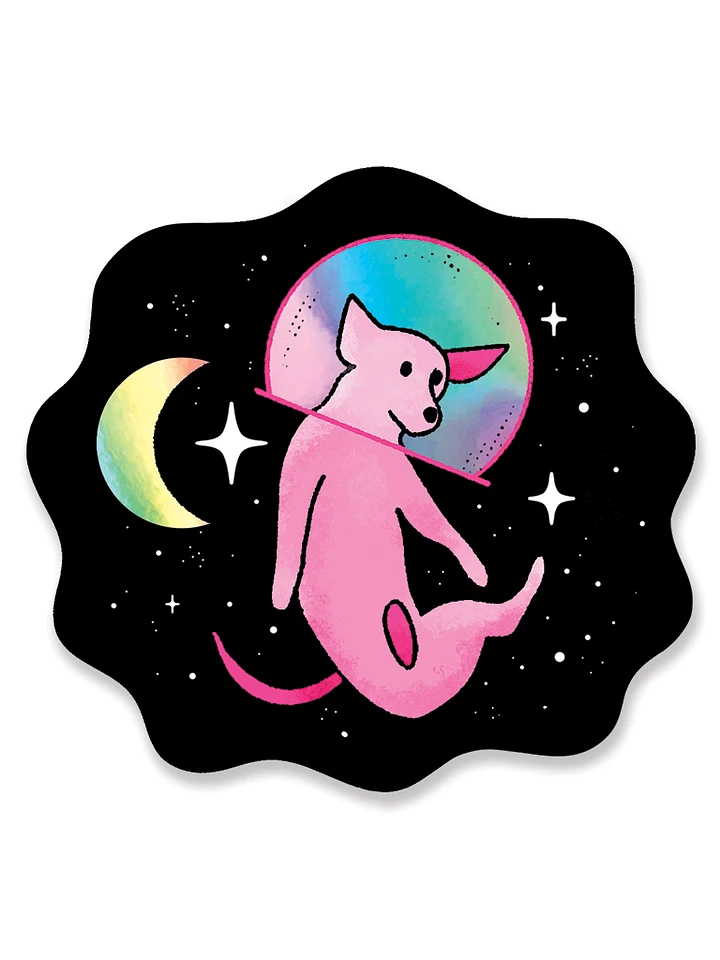 Space Dog Holographic Sticker product image (1)