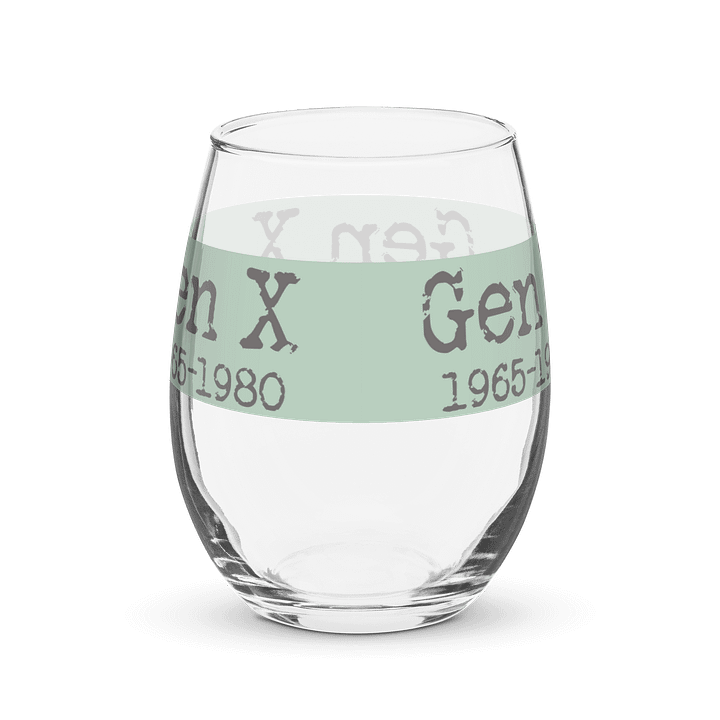 Gen X 1965-1980 Stemless Wine Glass product image (2)