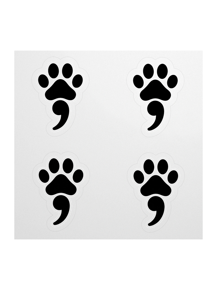 🐾 Paw Semicolon Sticker Sheet | Symbols of Strength & Hope product image (1)