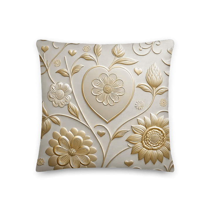 Golden Floral Luxe Premium Pillow product image (2)