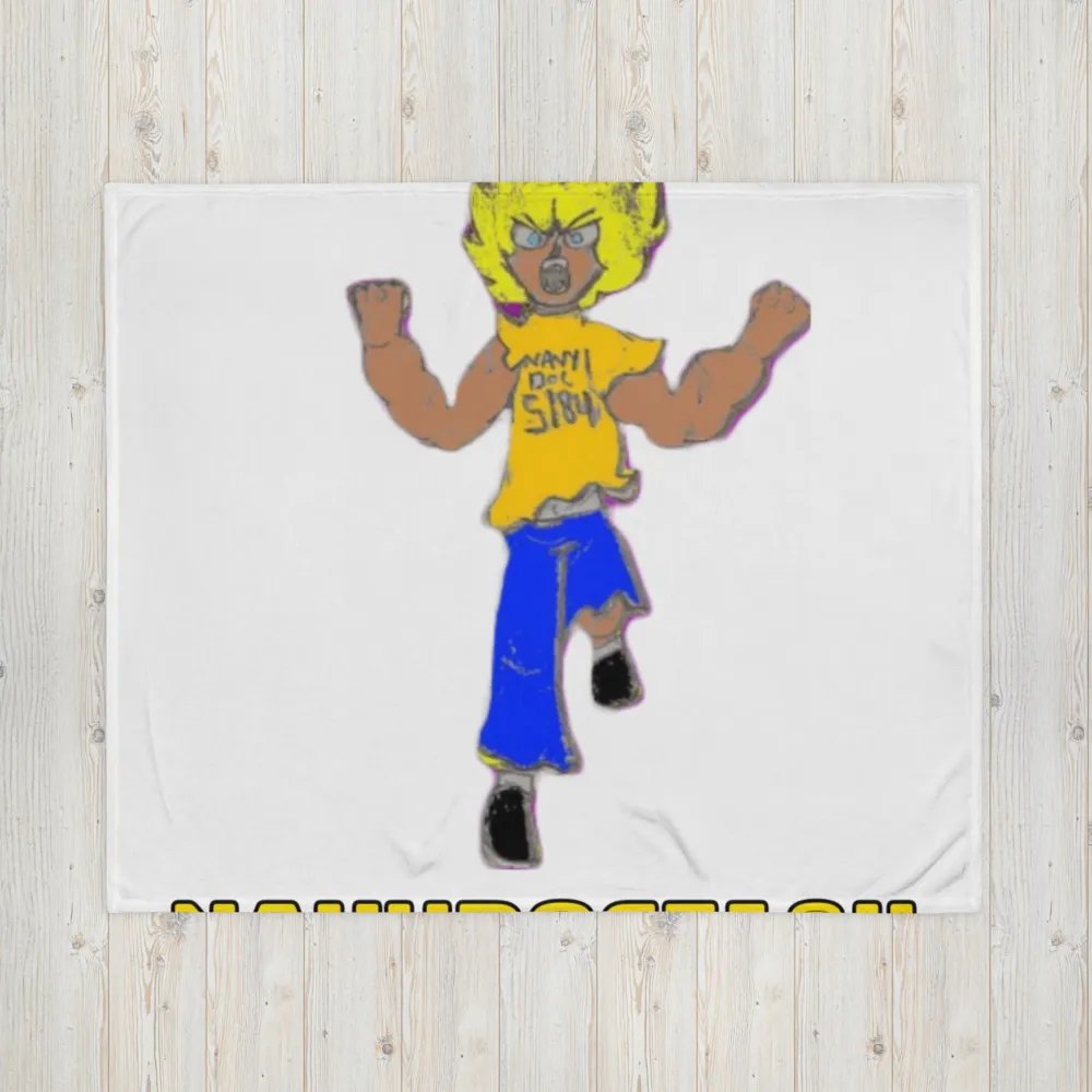 NavyDoc5184 Super Saiyan Throw Blanket product image (16)