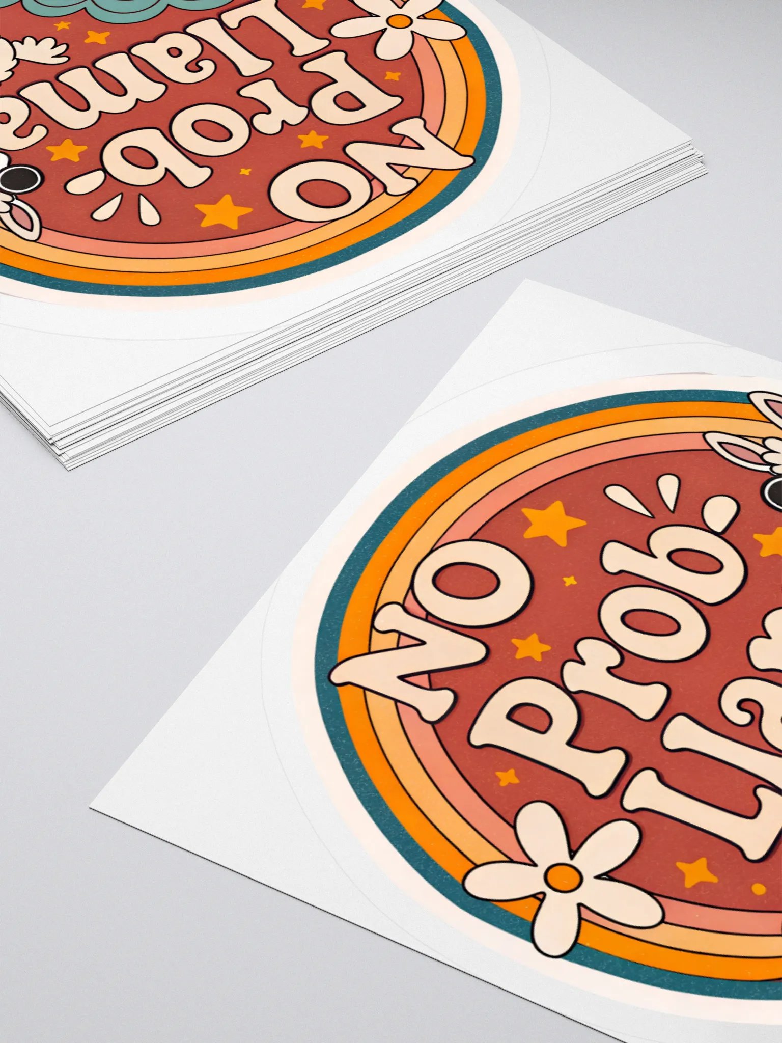 No Prob-Llama Retro Sticker product image (4)