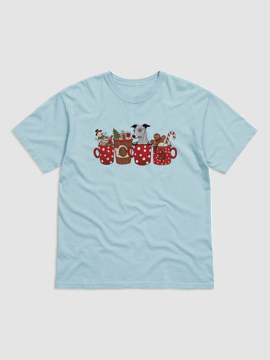 Cute Italian Greyhound(Blue) in a Christmas Cup T-Shirt | Funny Christmas Iggy Pup in a Cup product image (9)