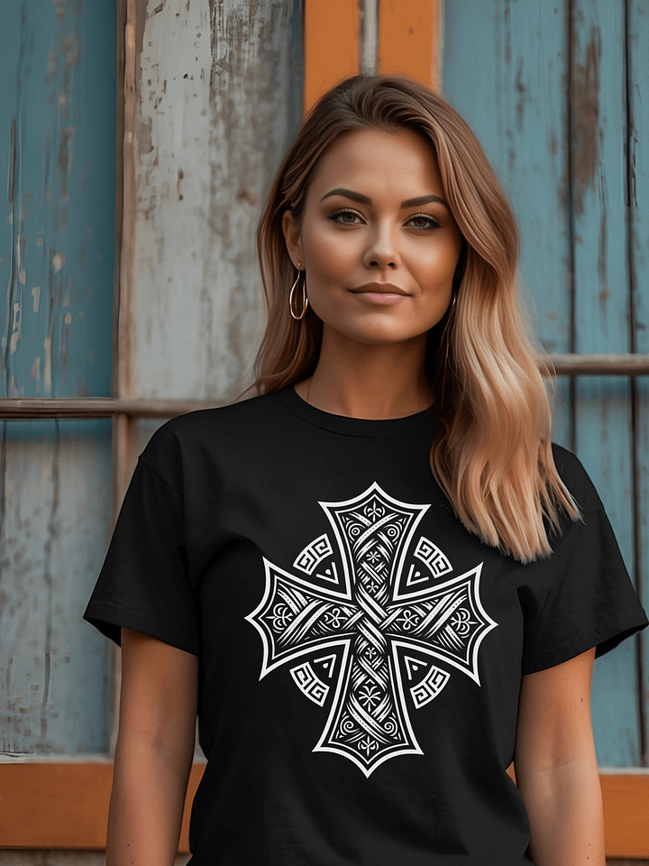 Unisex T-shirt - Pagan Cross - Black product image (2)
