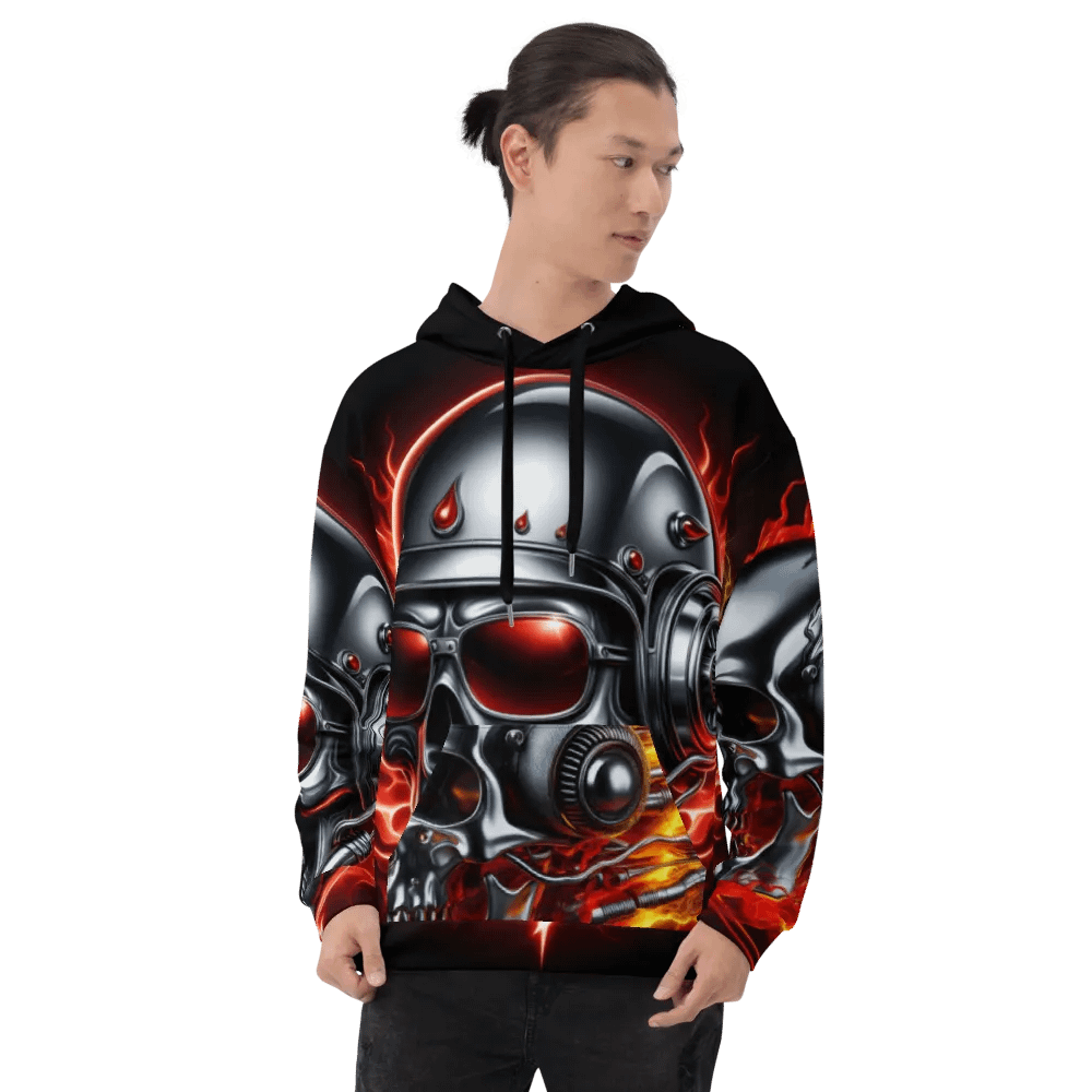 Inferno Cyborg - Unisex Skull Hoodie #52 product image (8)