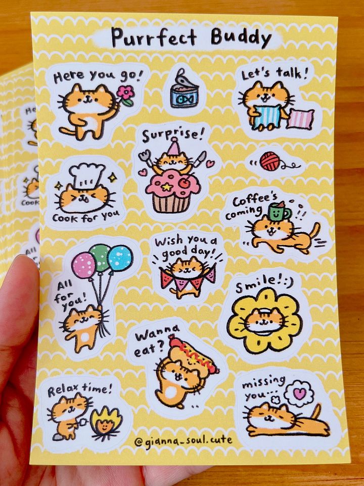 Purrfect Buddy | Positivity Sticker Sheet product image (2)