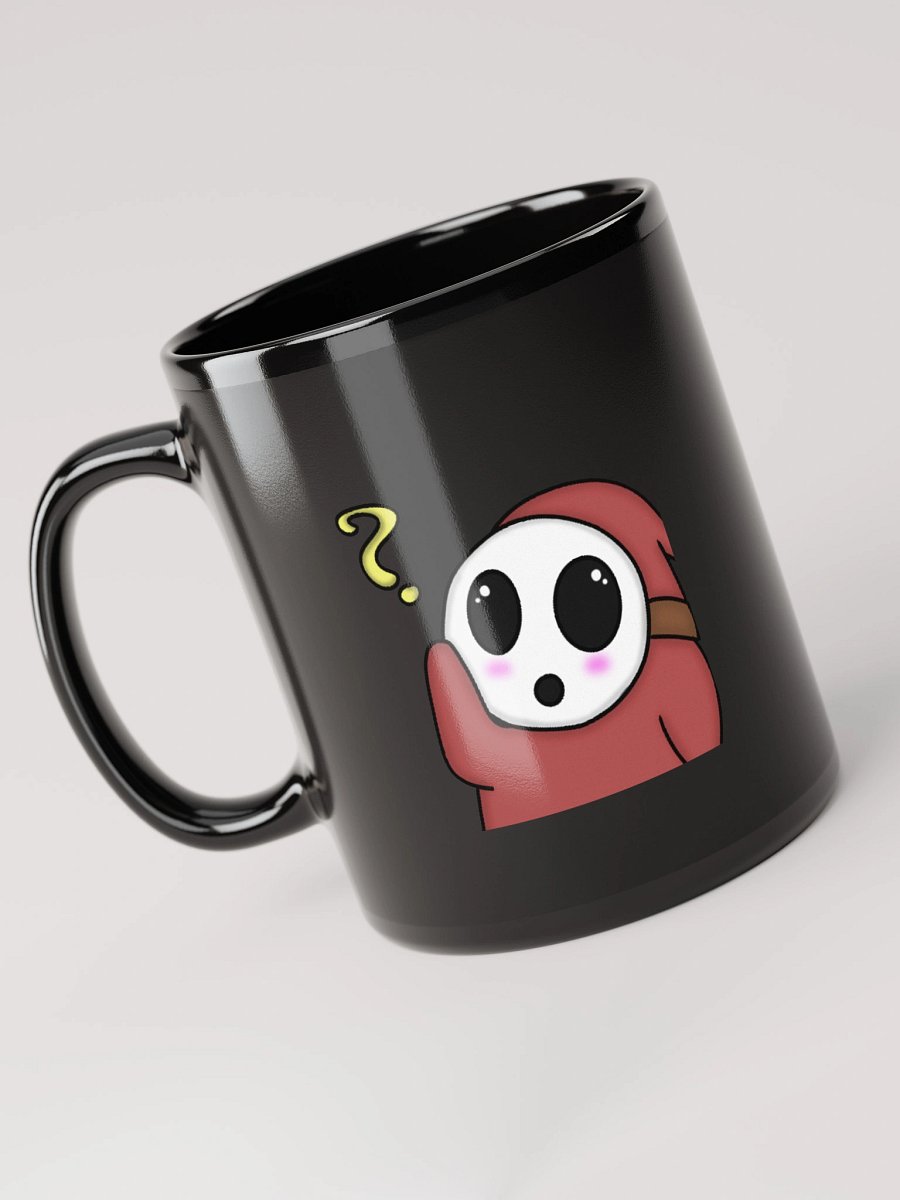 confused shy guy black mug product image (1)