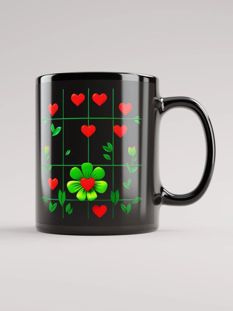 Heartfelt Vines Black Glossy Mug product image (3)