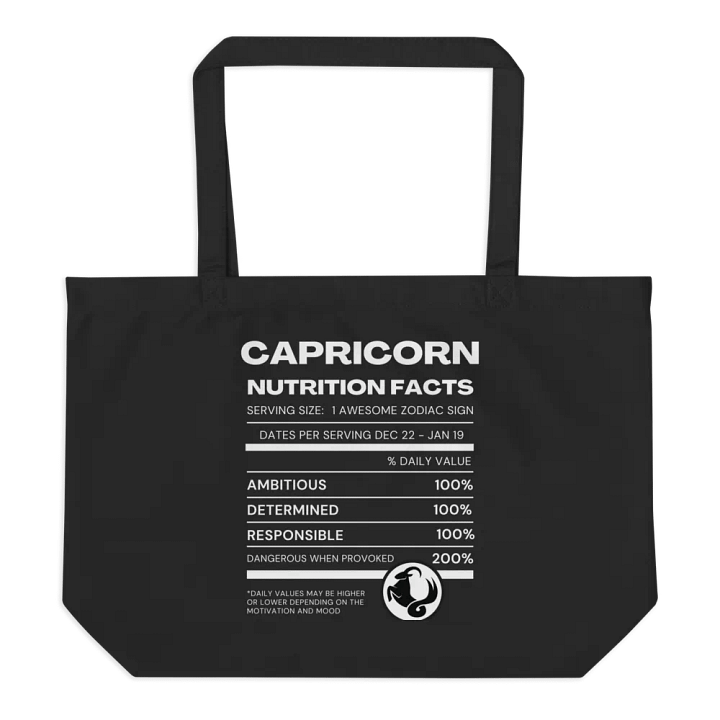 Capricorn Nutrition Facts Tote product image (1)