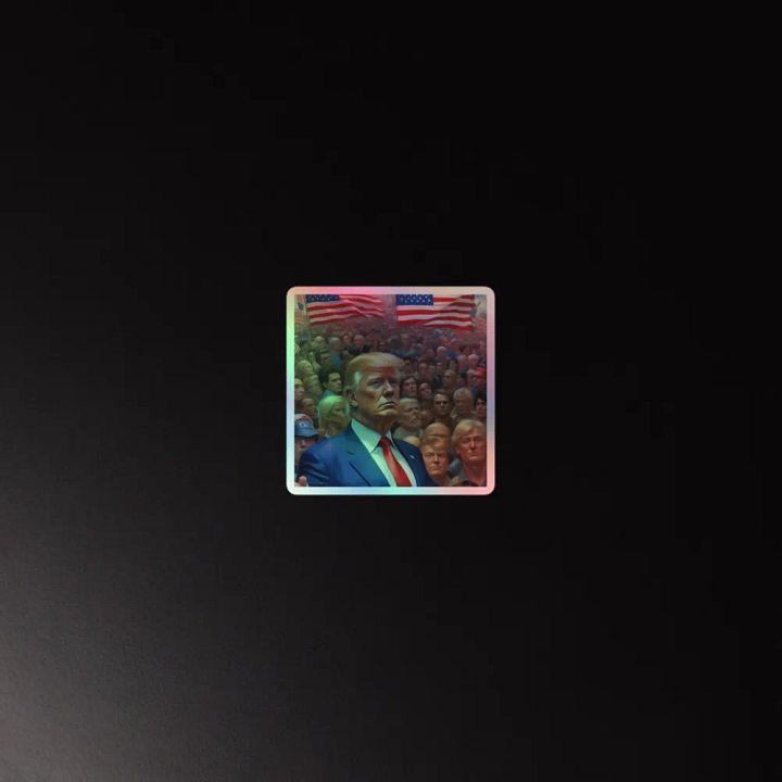 Patriotic Crowd Holographic Sticker product image (4)