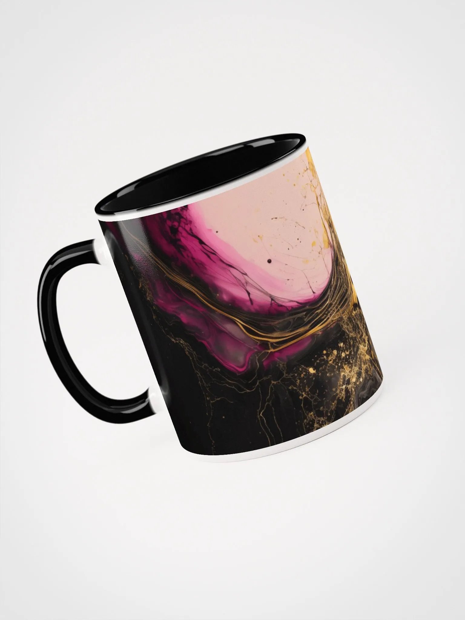 Pink Swirls Ceramic Mug product image (5)