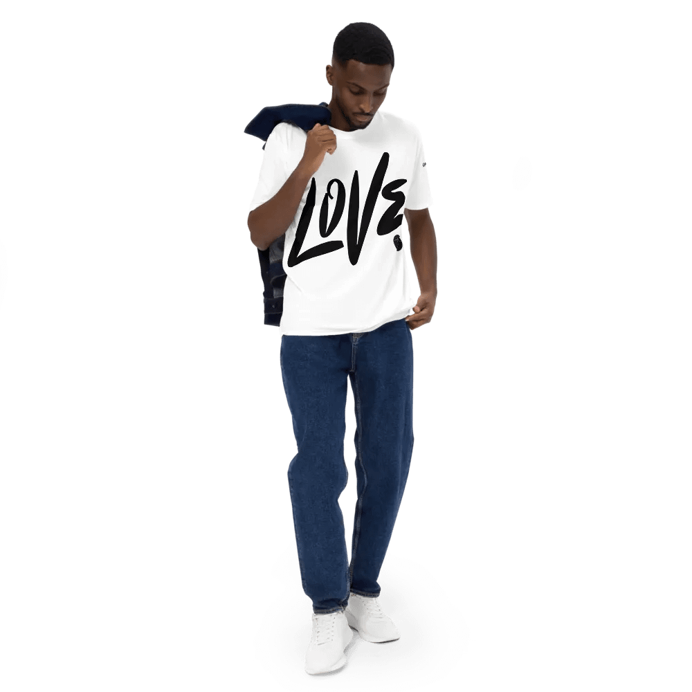 Love & Peace - White - Crew Neck T-Shirt product image (5)