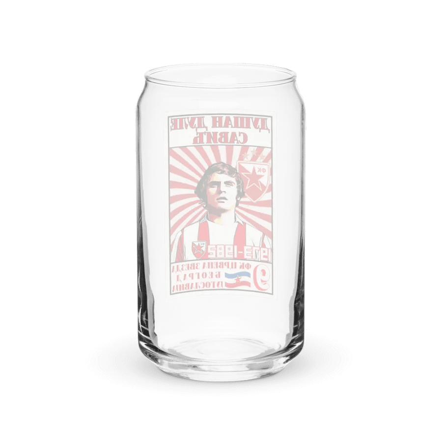 Dušan Dule Savić (FK Crvena Zvezda) Can-Shaped Glass product image (8)