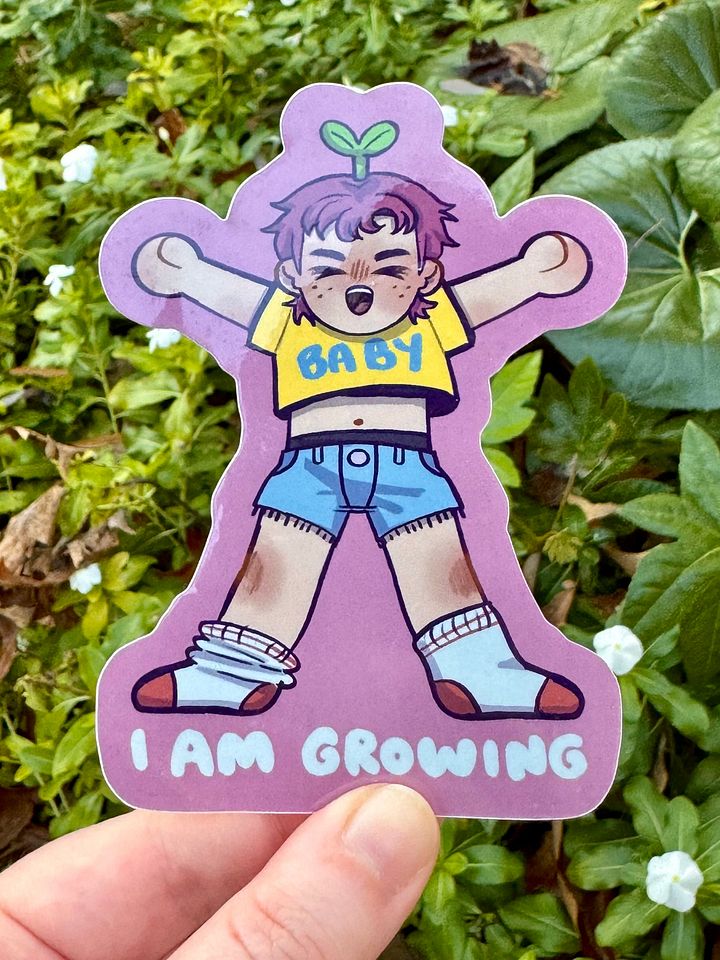 "I AM GROWING" Strawbaby Sticker product image (1)
