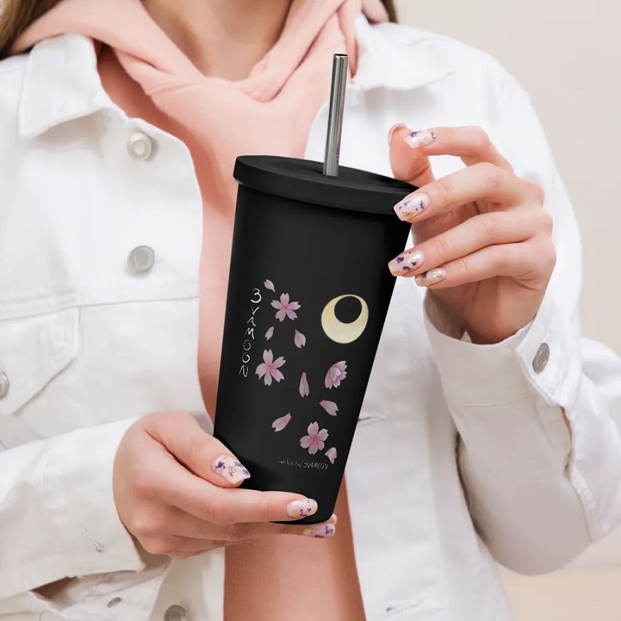 Sakura Blossom Insulated Tumbler w/ Straw product image (9)